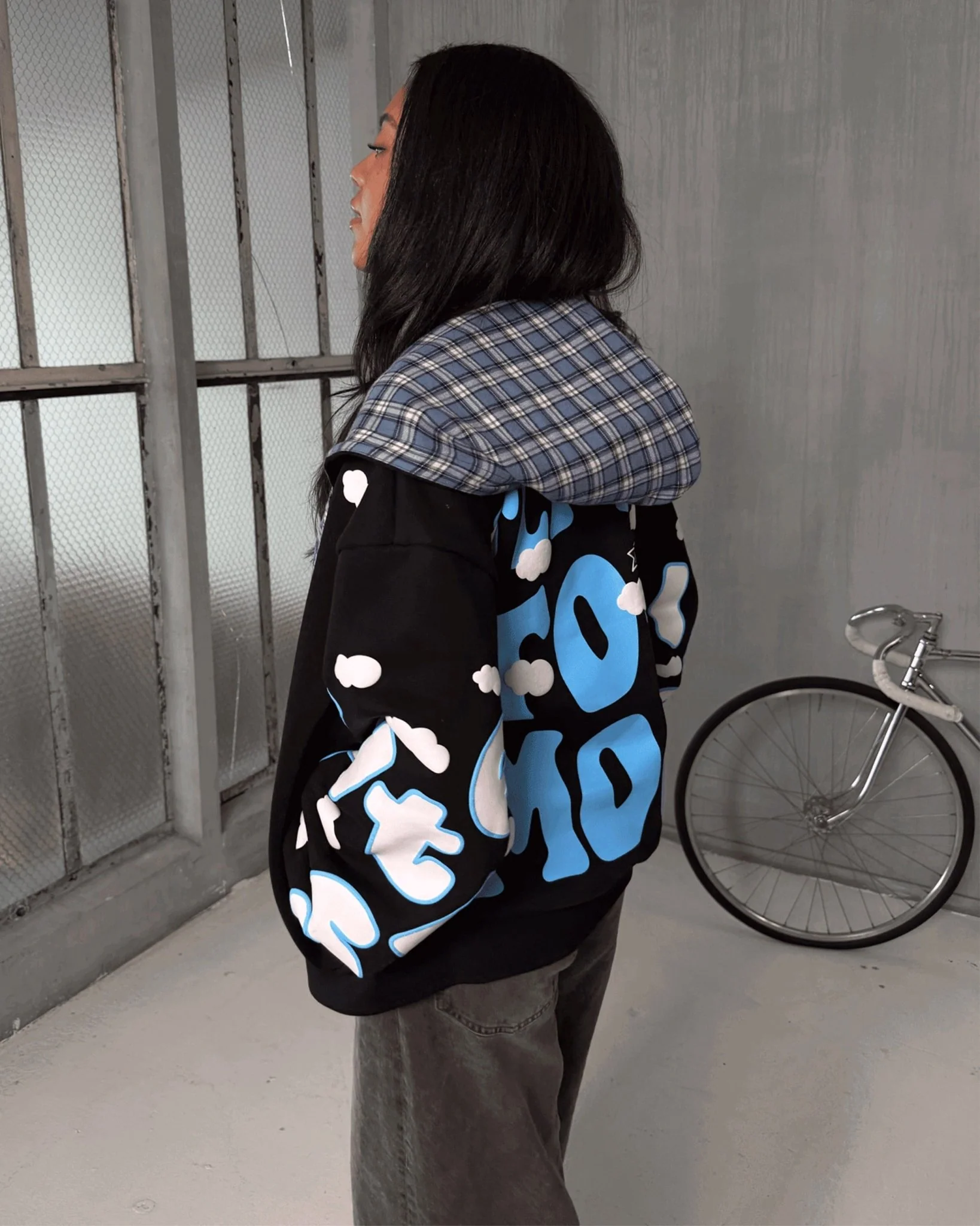Fly Me To The Moon Scattered Zip Up - Black - Image 5
